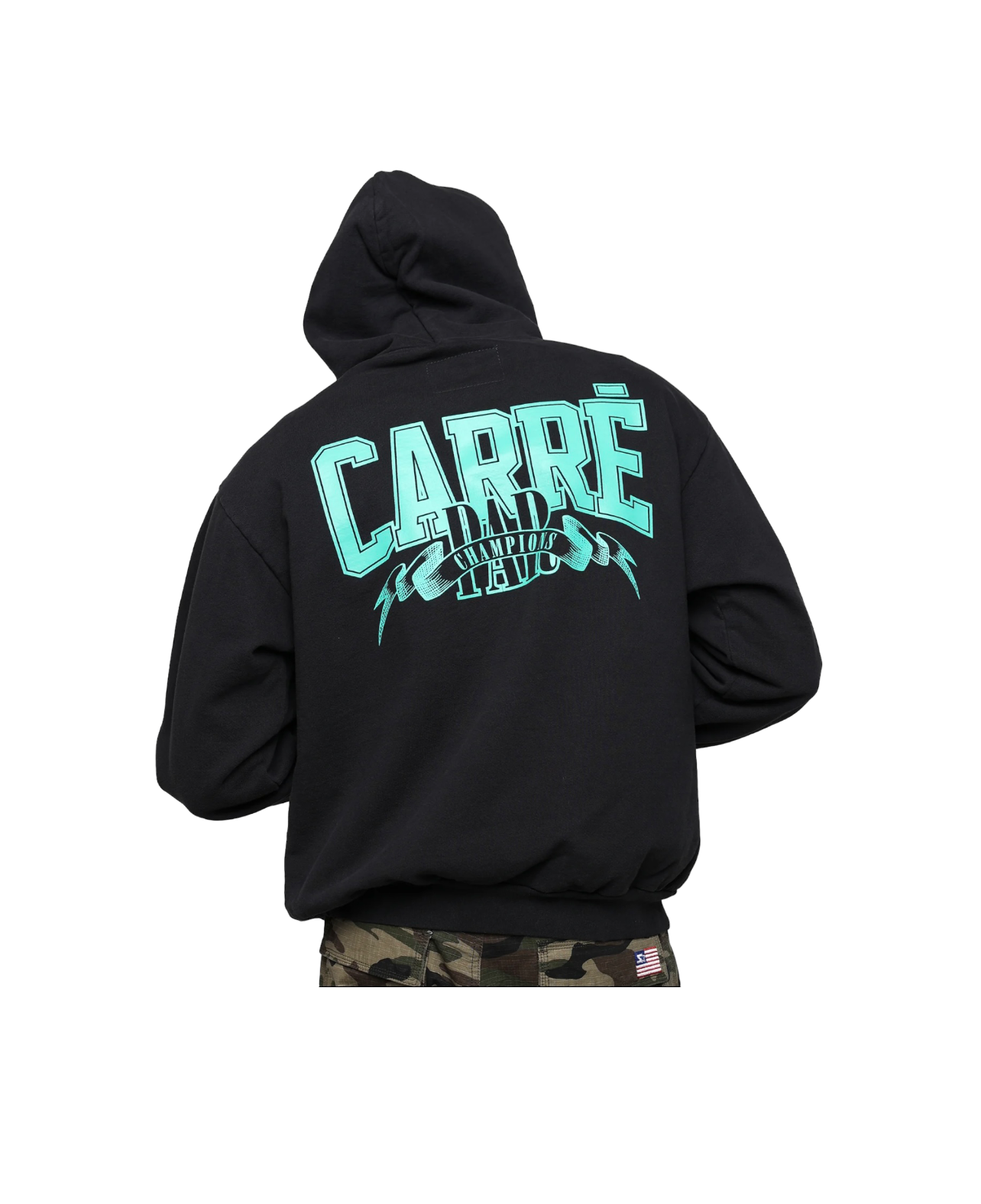 Carré Paris Heavyweight Hoodie Teal/Black