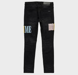 Homme + Femme SpellOut Logo Denim Black