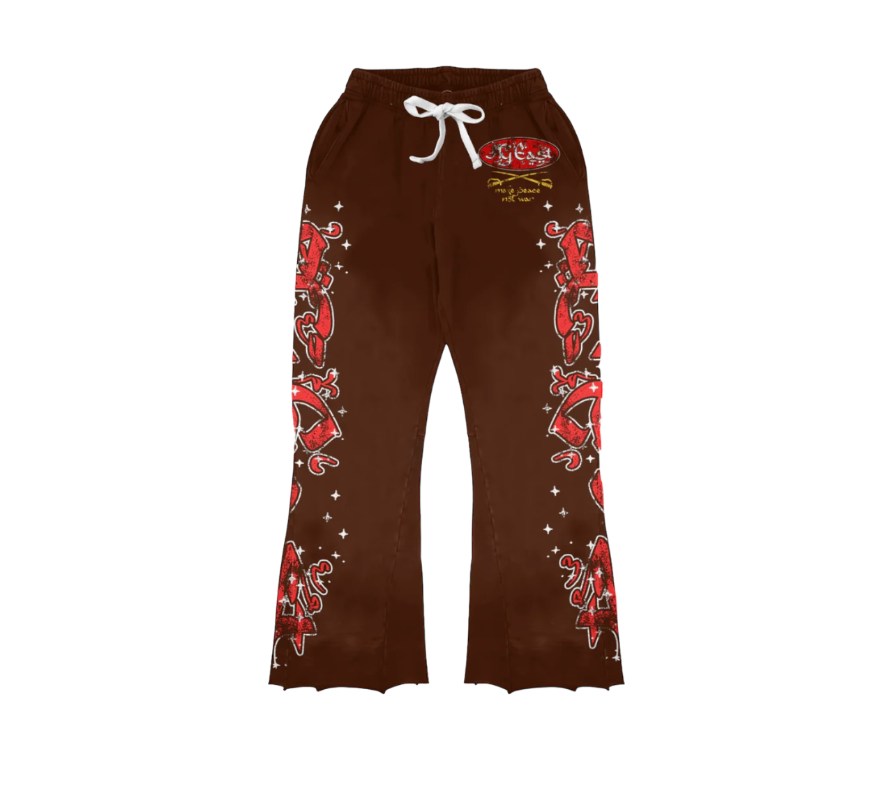 FlyEast Peace Not War Brown Sweats