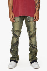 LAB DENIM Dark Wash Distressed