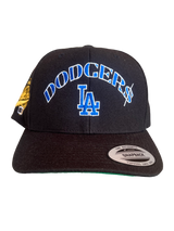 LA Black/Blue Hat SpellOut Logo