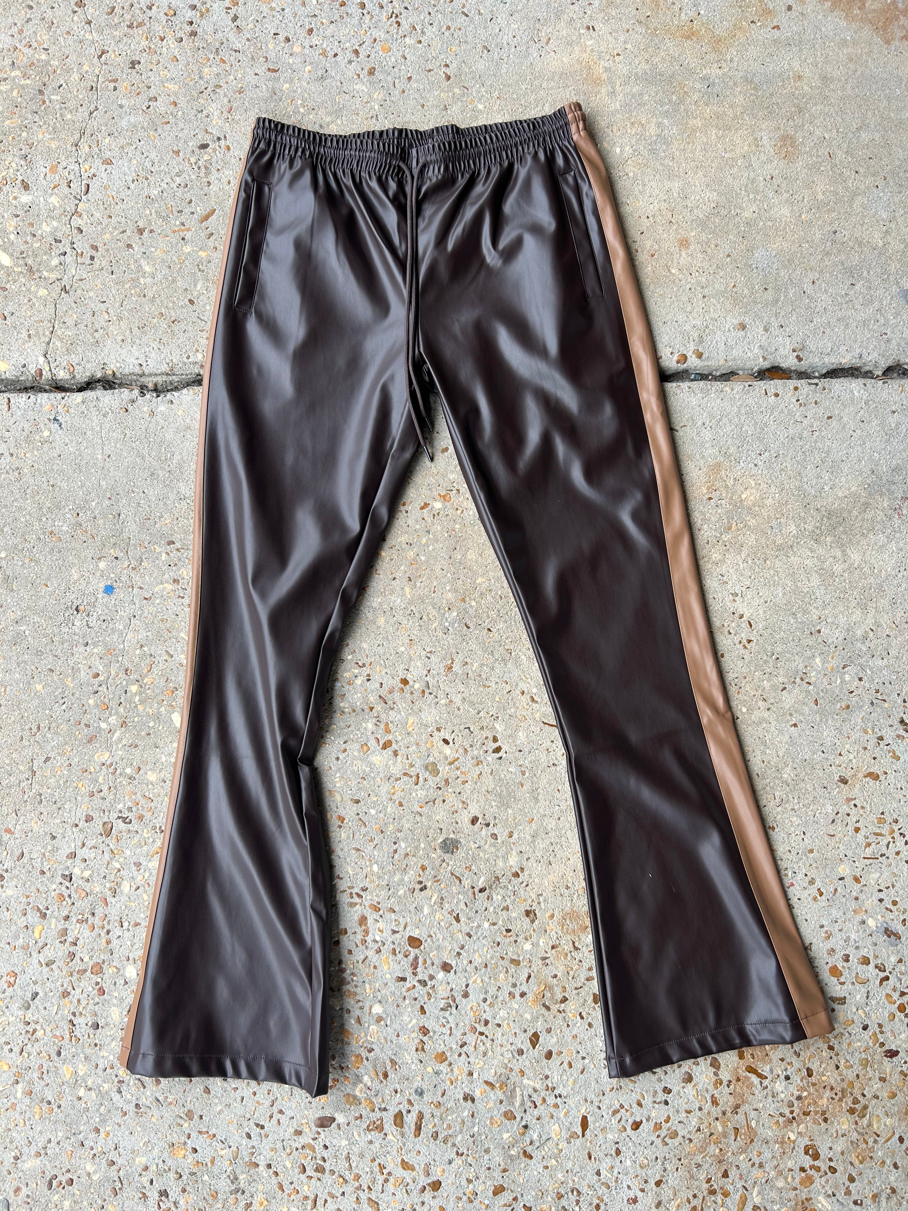 EPTM Brown Leather Chocolate Pants