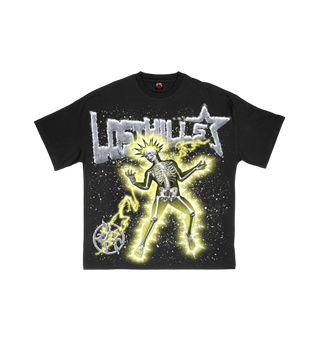 Lost Hills Skeleton Lightning Tee Black