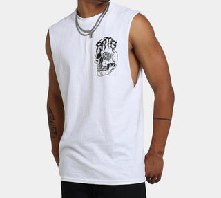 RGF Big Skull Cut Off White