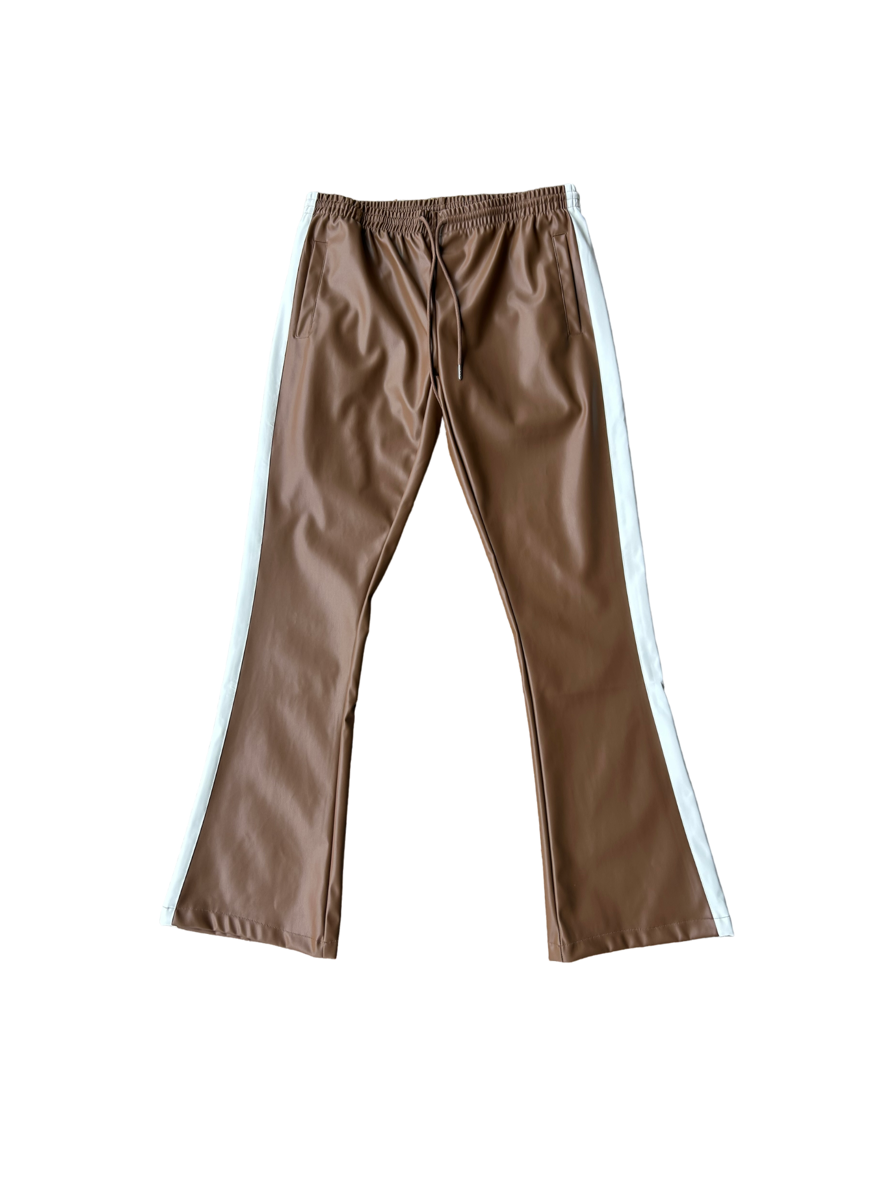 EPTM Light Brown/Cream Leather Pants