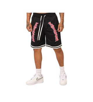 Loiter Mens Black/Red Logo Script Short