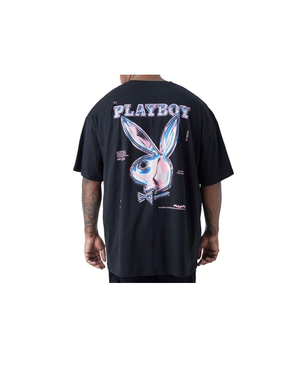 Playboy Licensed Plasma Tee Black Multicolor