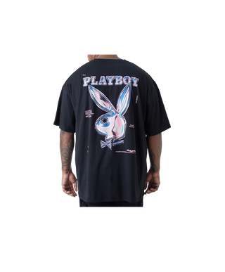 Playboy Licensed Plasma Tee Black Multicolor