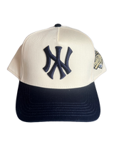 NYC Cream/Navy Hat Classic Logo