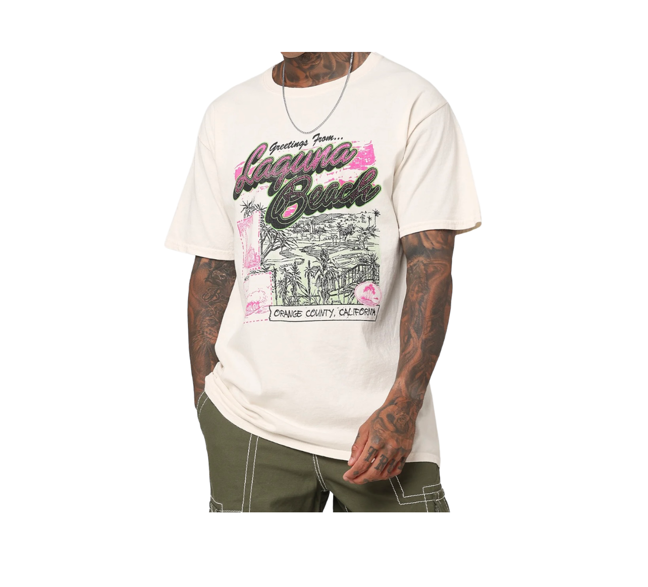 Laguana Beach Cream Wash Tee