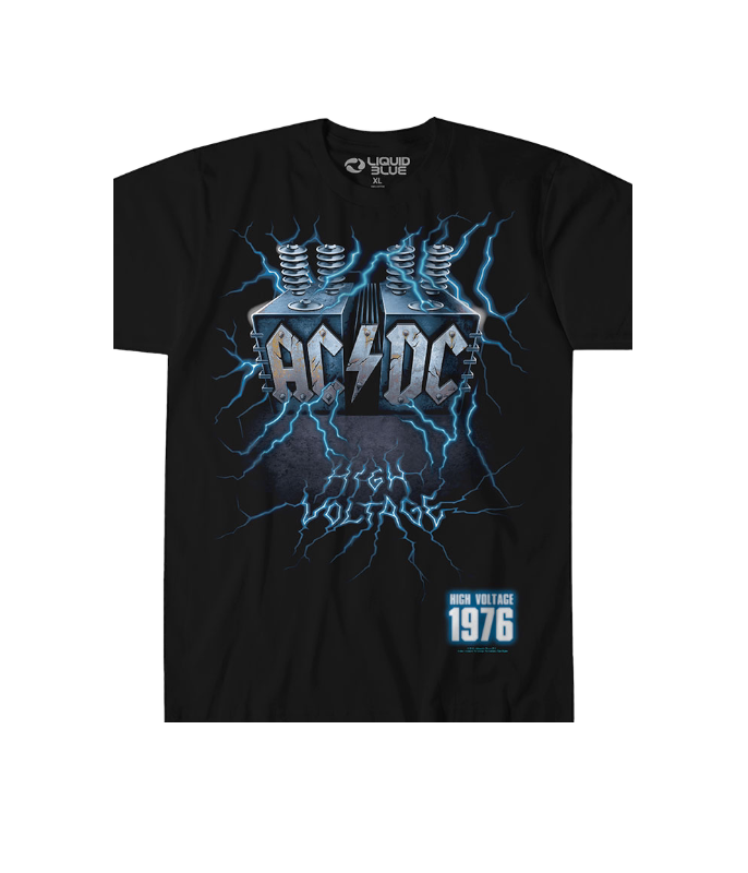 LB AC/DC Blue Lightning Tee