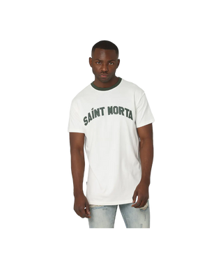 Saint Morta Stitched Logo Tee Green/White