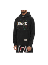 Bape Paint Splatter Black Hoodie