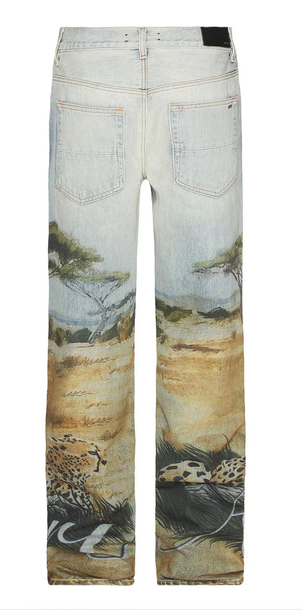 Amiri Cheetah Straight Denim Jeans