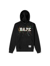 Bape Paint Splatter Black Hoodie