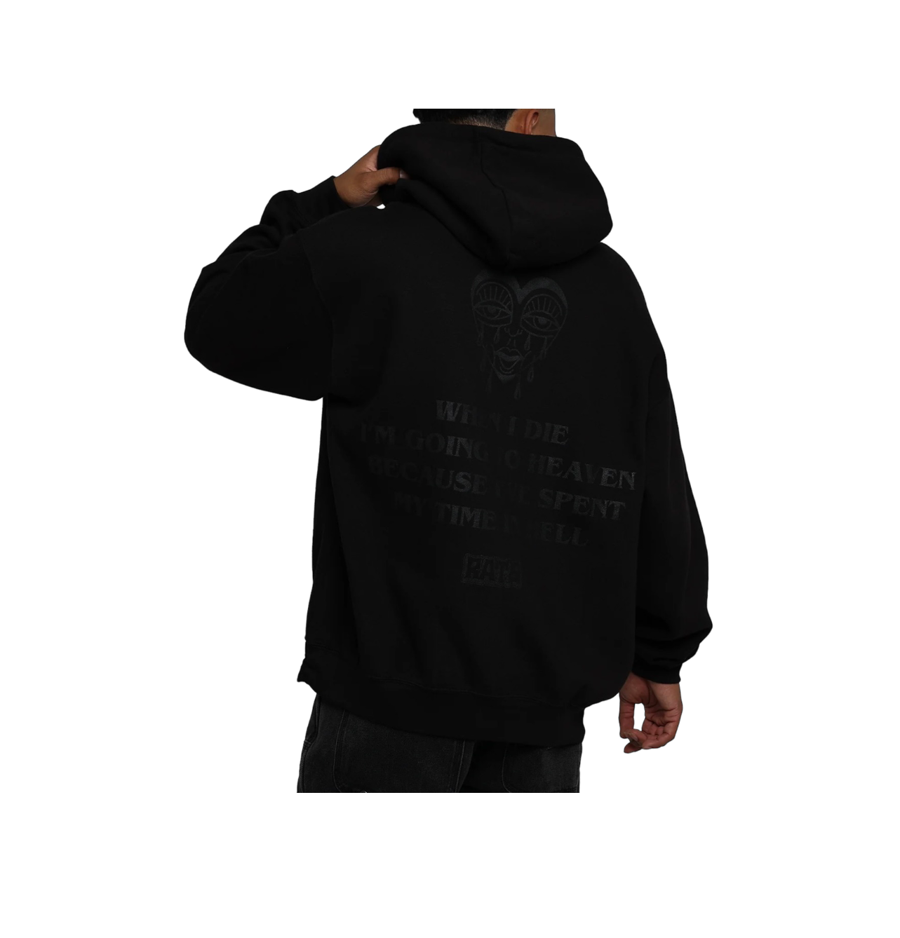 RGF Hoodie Black/Black Heaven Print