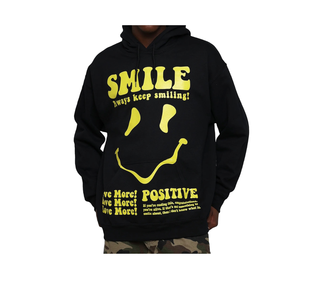 GOAT Smiley Hoodie Black/Yellow