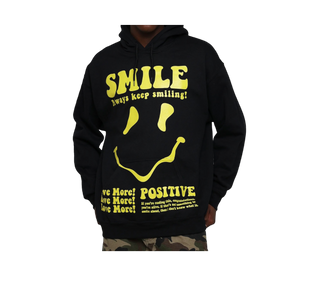 GOAT Smiley Hoodie Black/Yellow