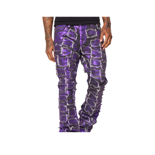 Valabasas Purple Stacked Patch Denim