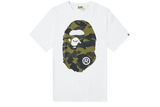 Bape Big Head Camo Tee White