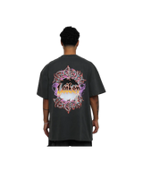 Loiter Acid Wash Logo Tee Black