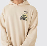 Van Gogh Licensed Skull Hoodie Cream