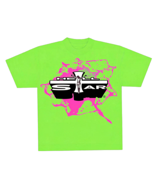 Hellstar Jesus Emblem Tee Neon Green/Pink Capsule 9