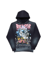 Rockstar Cold Heart Hoodie Black Distressed