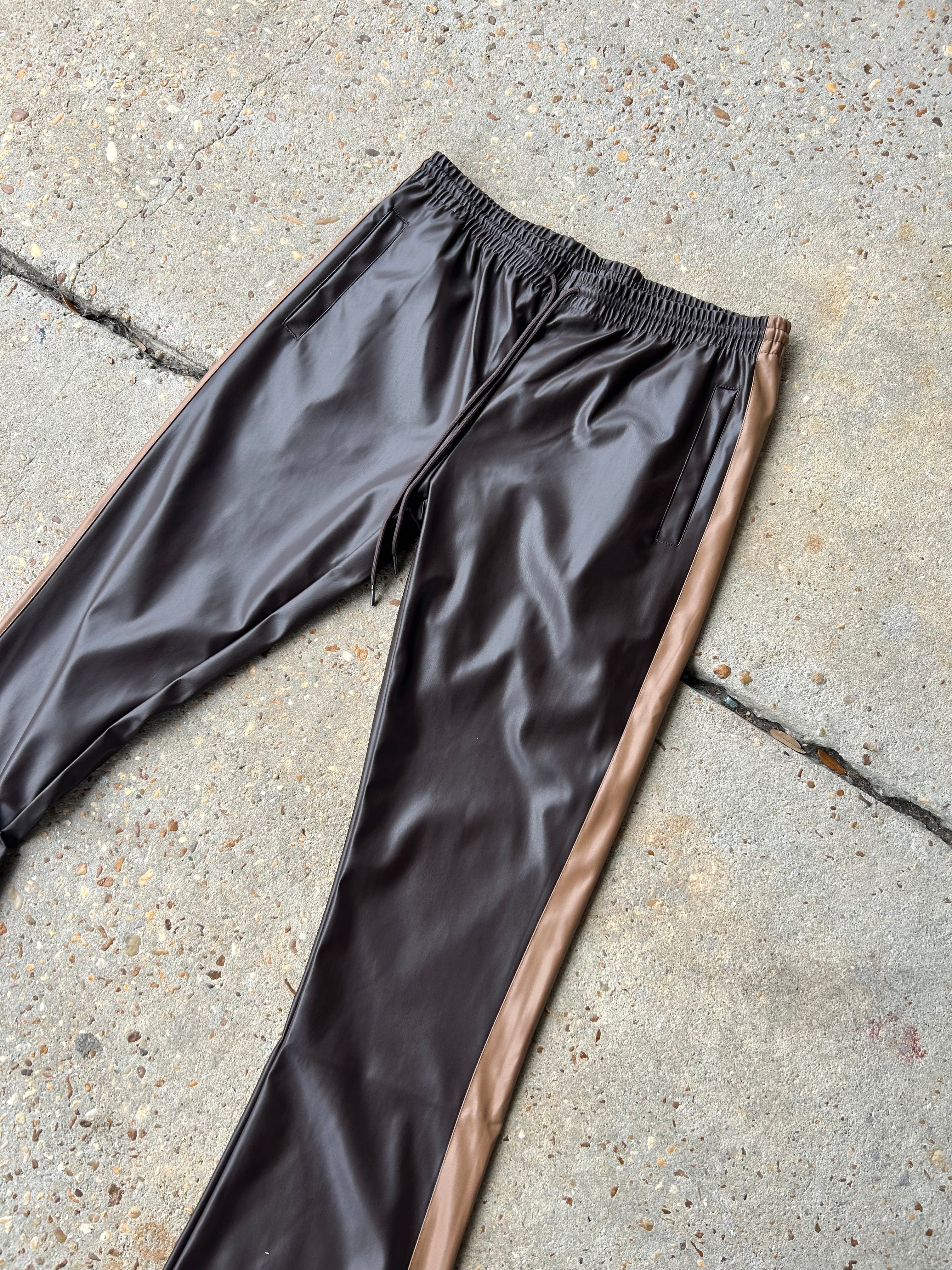 EPTM Brown Leather Chocolate Pants