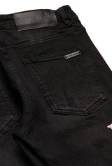 Homme + Femme SpellOut Logo Denim Black