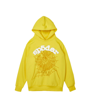 SP5der Worldwide Rhinestone Yellow Hoodie