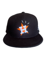 Hat Houston Black Travis Fitted (Multiple Sizes)