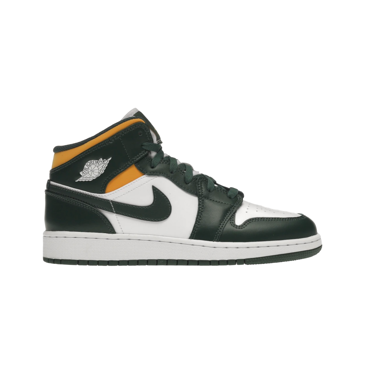 Jordan 1 Mid Green and Yellow