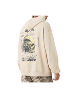 Van Gogh Licensed Skull Hoodie Cream