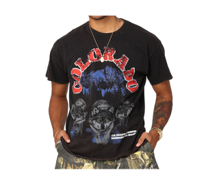 Colorado Wolf Graphic Tee Black Mens