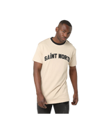 Saint Morta Logo Stitched Tee Black/Cream