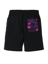 Bape Black Shark Shorts Purple Pocket