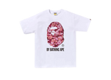 Bape Big Head Pink Camo Flame Tee