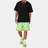 Loiter Green Faded Shorts