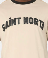 Saint Morta Logo Stitched Tee Black/Cream