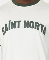 Saint Morta Stitched Logo Tee Green/White