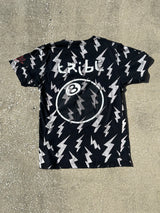 Vintage Stussy AOP 8 Ball Lightning Tee Size Medium (Pre-Owned)