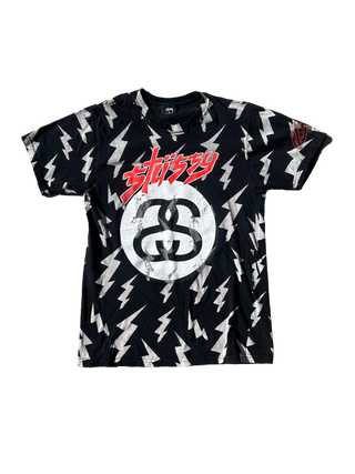 Vintage Stussy AOP 8 Ball Lightning Tee Size Medium (Pre-Owned)