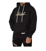 Saint Morta Script Hoodie Black Gold