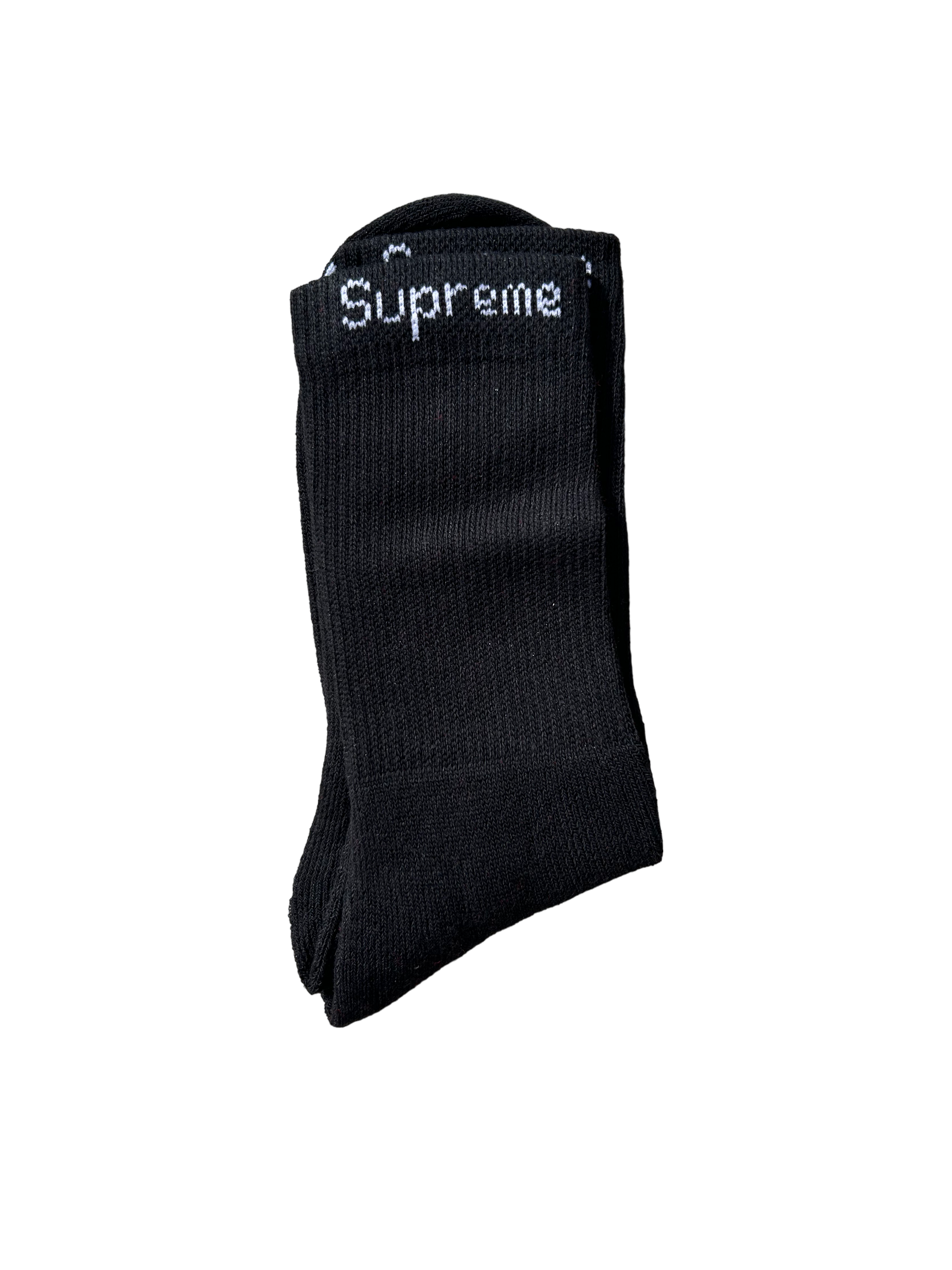 Supreme Socks Black One Pair