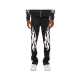 Rockstar Black Flame Sweatpants