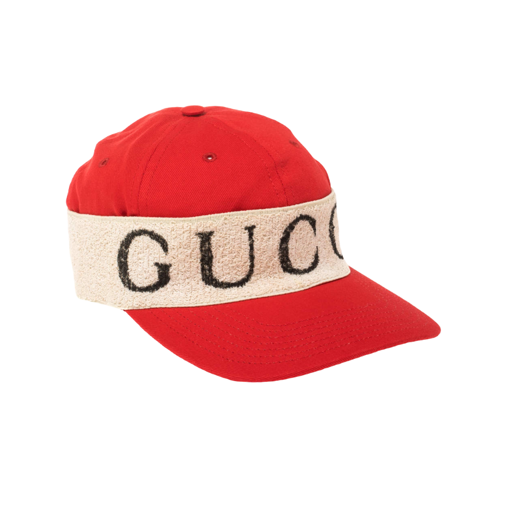 Designer Gucci Red Headband Cap (Pre-Owned)