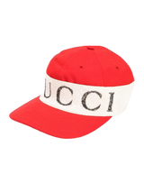 Designer Gucci Red Headband Cap (Pre-Owned)