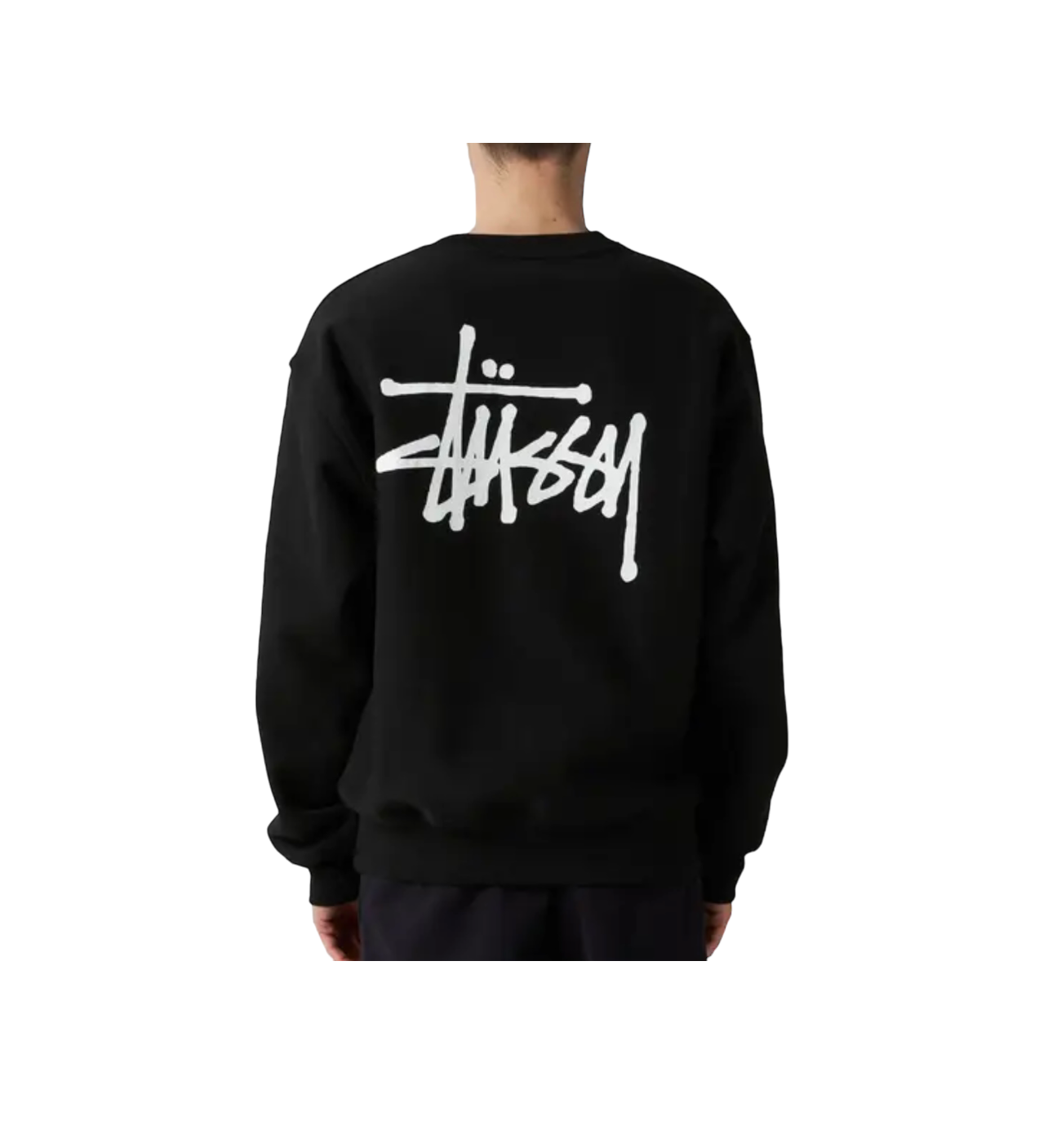 Stussy Black White Pop Up Exclusive Crewneck