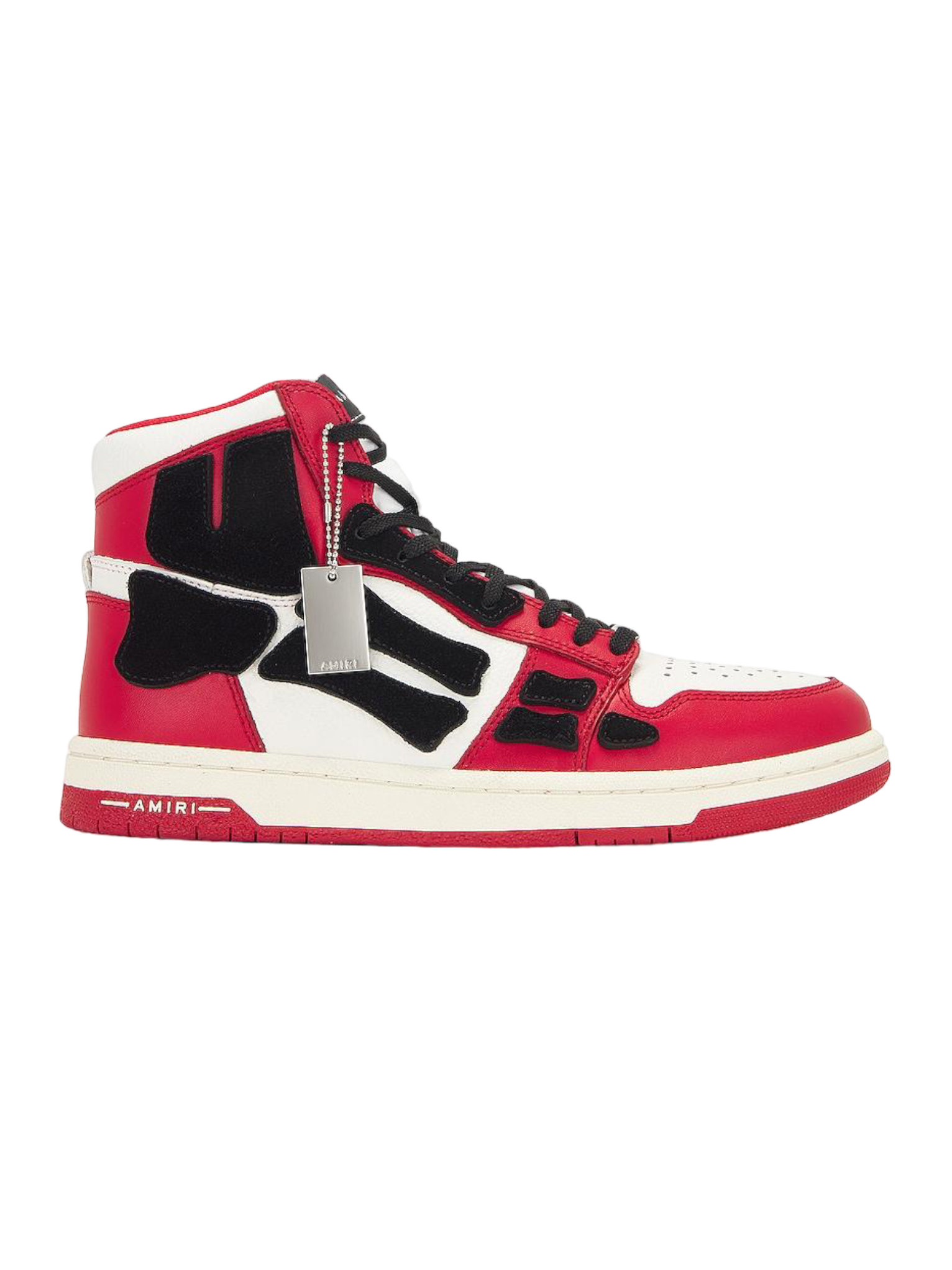 Skelton Amiri Hightop Red/Black Sneaker